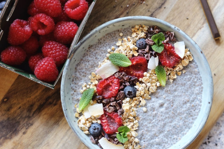Vanilla Chia Pudding Bowl Recipe SixtyFive Spoons