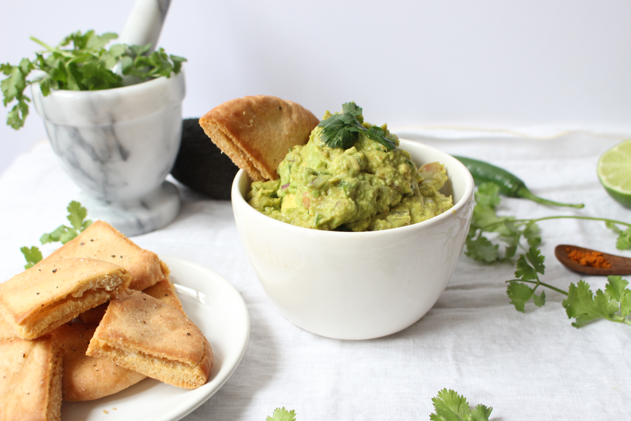 Chunky Guacamole & Pita Chips