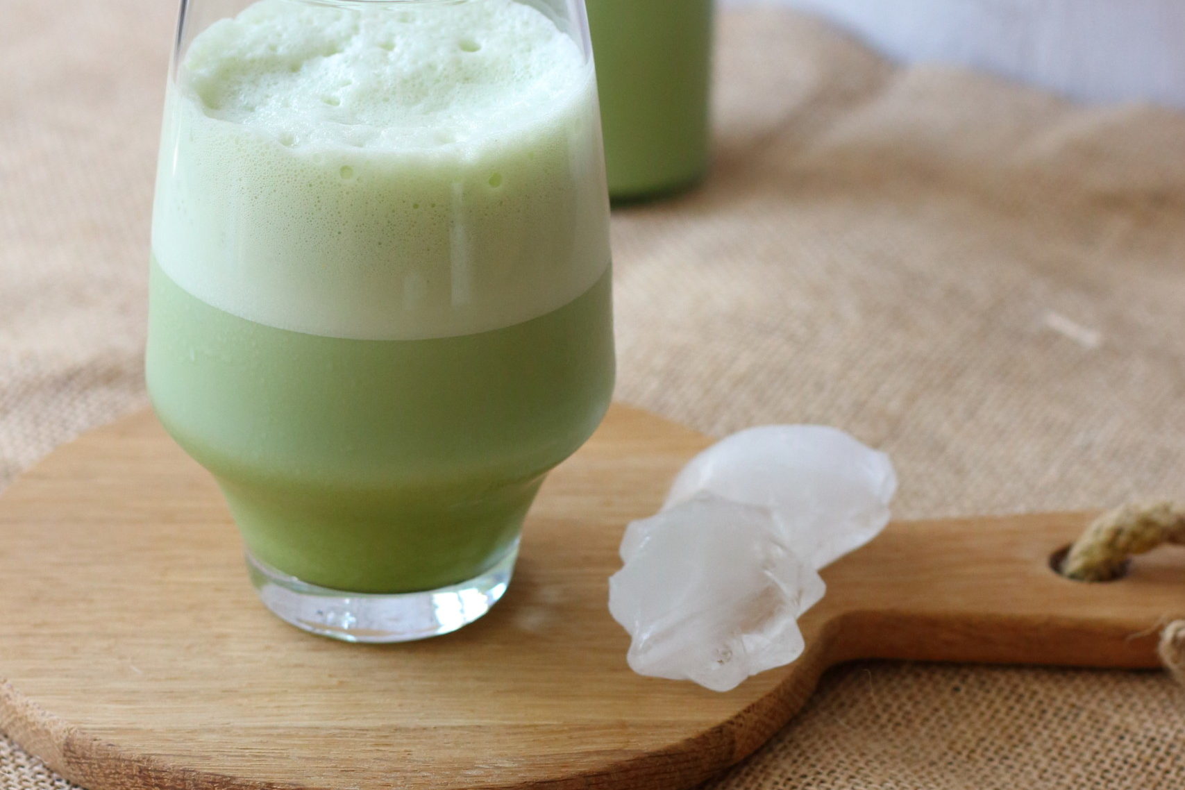 Matcha latte glacé