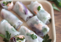 Fresh Salmon & veggie Spring rolls