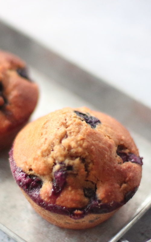 muffins myrtille flocons d'avoine et graines de lin