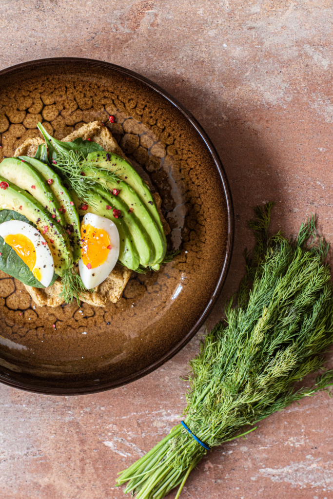 Avocado oat waffle toast