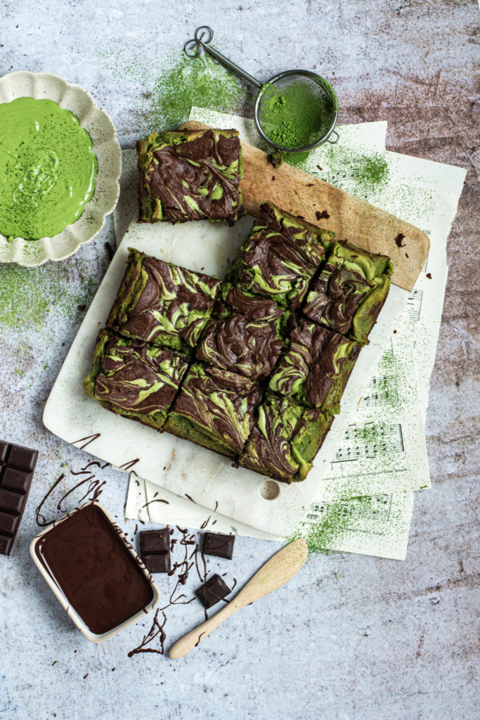 Matcha cheesecake brownie