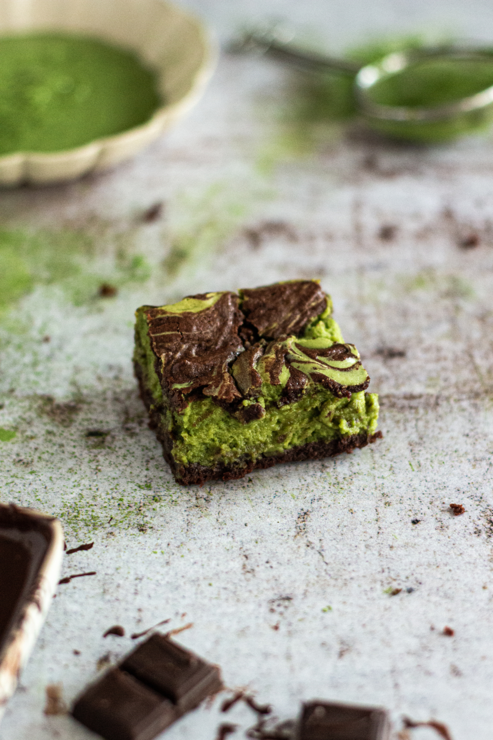 matcha cheesecake brownies