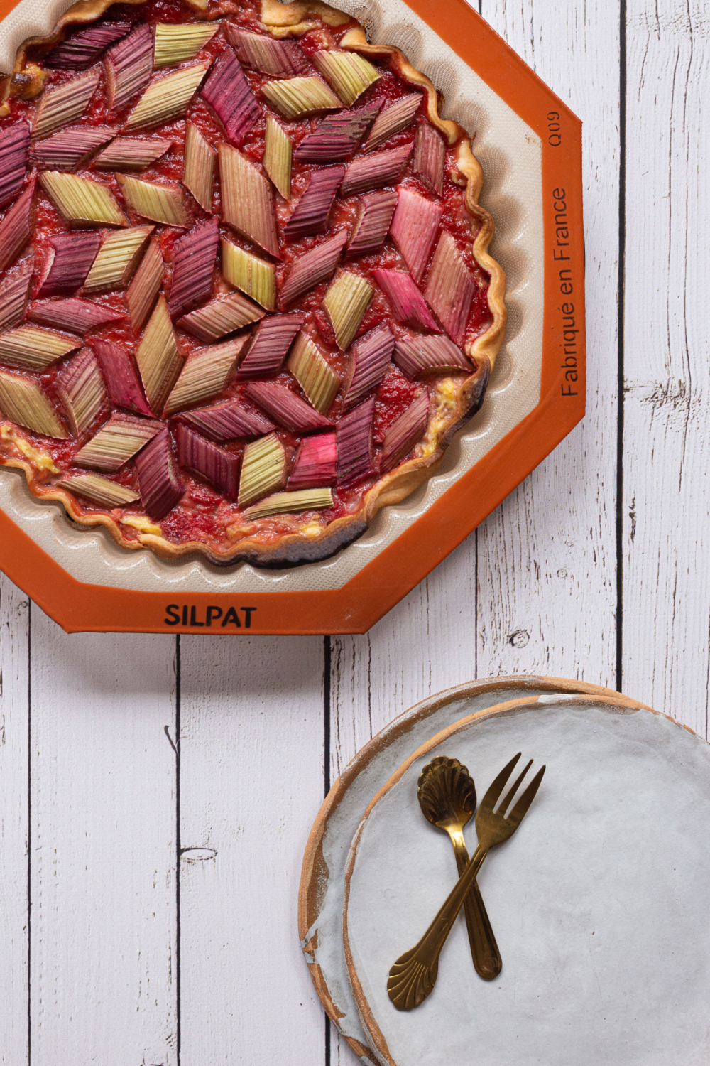 silpat tarte rhubarbe fraise