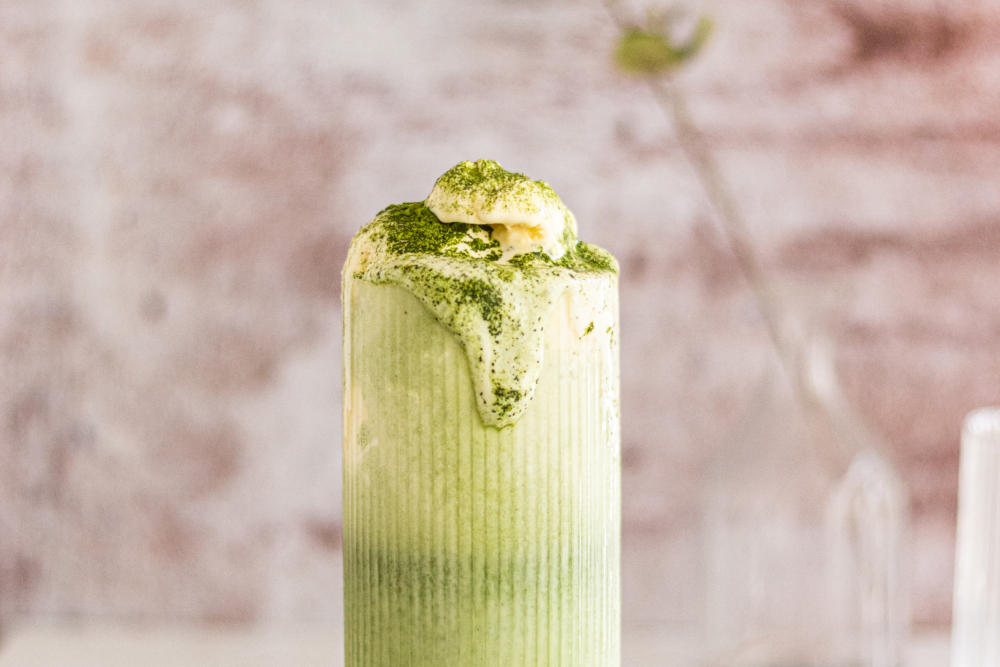 Matcha affogato float